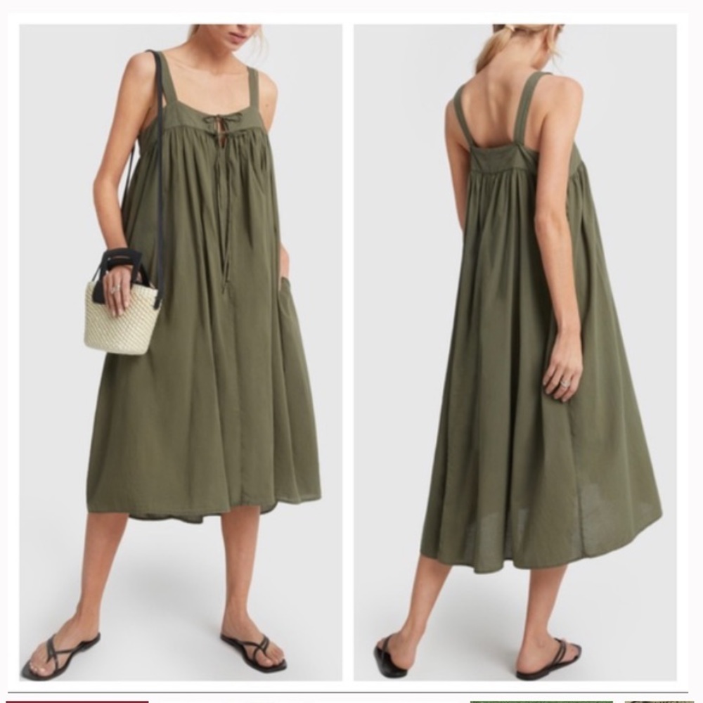 XiRENA Olive Green Sleeveless Maxi Sundress